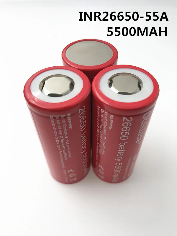 4 шт. Dolidada 26650 аккумулятор 5500mah аккумулятор 26650 Li-ion 3,7 v аккумуляторная батарея для фонарика Электрический инструмент 55A 26650 аккумулятор