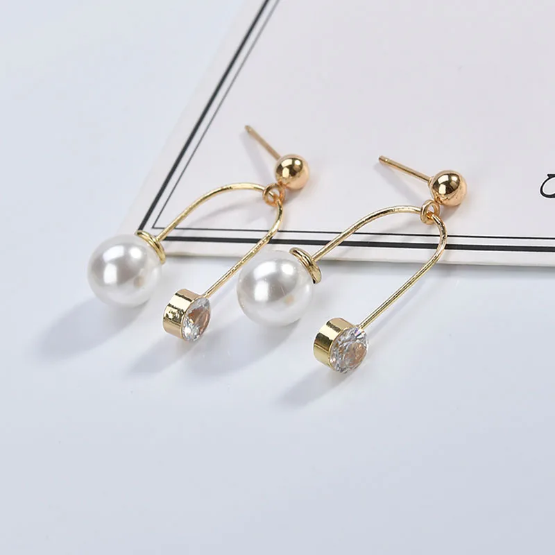 Цвет сохранения покрытие из 14 каратного золота с u образной формы Циркон