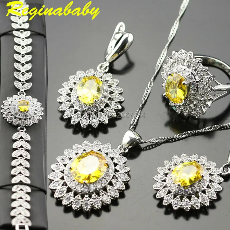 Набор украшений для женщин 925 логотип Серебряный цвет