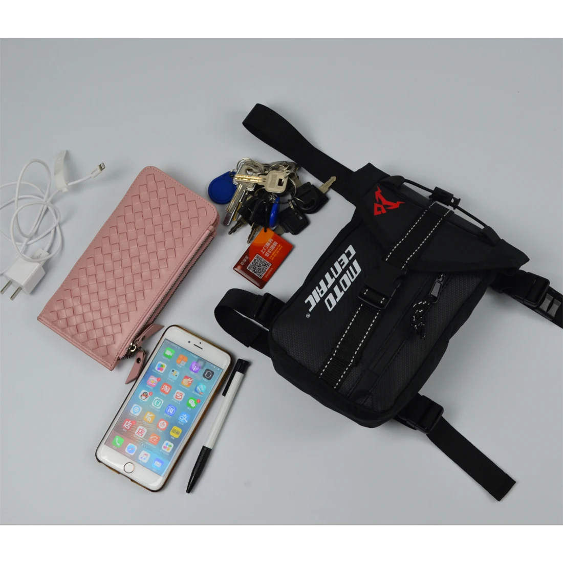 

Motorcycle Rider Fanny Pack Belt Thigh Bag Travel Cell/Mobile Phone Purse Men's Waterproof Oxford Race Drop Waist Leg Bags