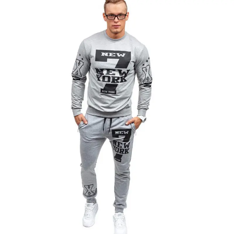 Мужской осенний спортивный костюм кофта с длинным рукавом + длинные штаны