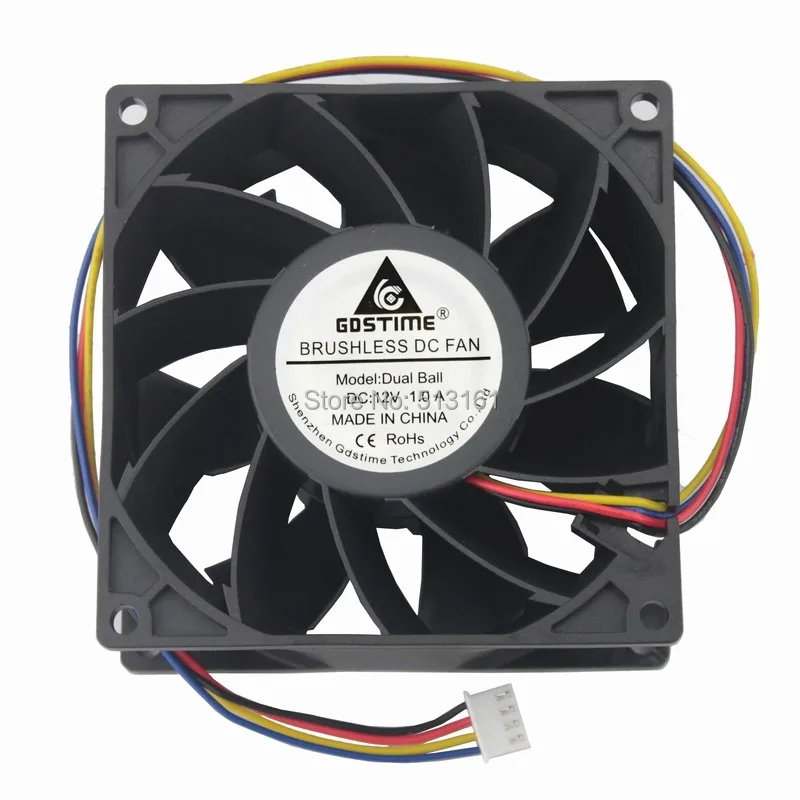 Gdstime 9238 PWM 4Pin DC 12V 92x92x38 мм мяч компьютер инвертор Охлаждающие вентиляторы |