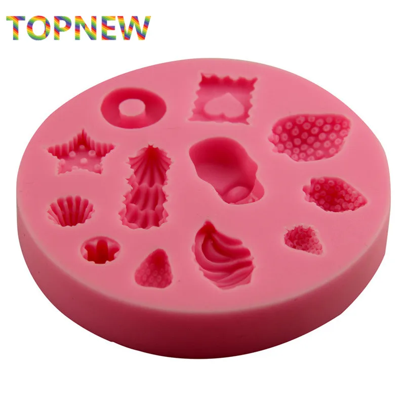 1 шт. Скелет сердца клубника Звезды Мороженое силиконовая форма торт украшения