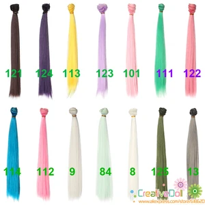 Бесплатная доставка 30 см кукла прямые Термостойкие волосытермостойкие куклы парики коричневый розовый цвет волосы для 13 14 BJD SD куклы