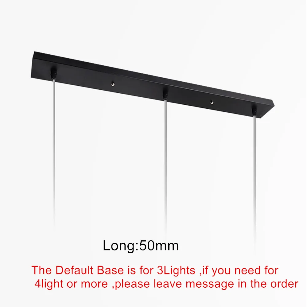 Black Long Base Новинка светодиодный подвесной светильник с регулируемой яркостью освещение для кухни остров столовая магазин бар украшение для прилавка цилиндрическая труба подвесные светильники - Цвет корпуса: Black Long Base