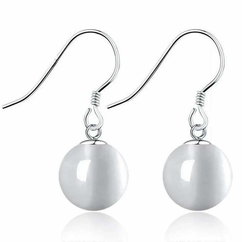 Новое поступление посеребренные Висячие серьги для женщин в виде капель с опалом