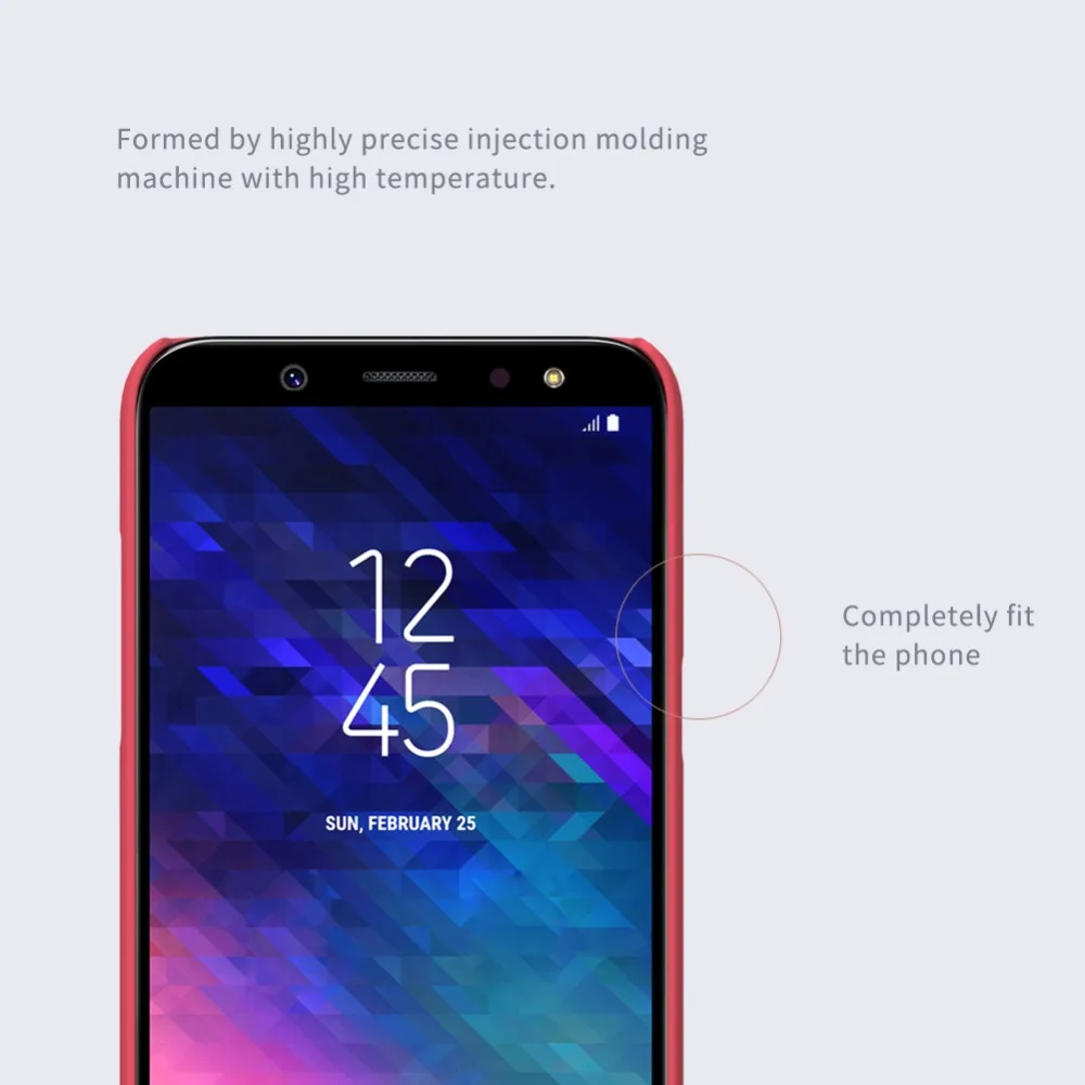 Чехол для samsung A6 Nillkin матовый защитный жесткий чехол из поликарбоната для samsung Galaxy A6 чехол для телефона+ Защитная пленка для экрана