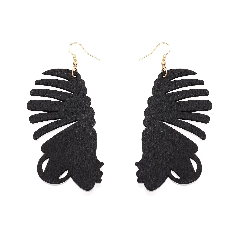 YULUCH 2018 Новая африканская красавица серьги с подвеской на голову деревянные