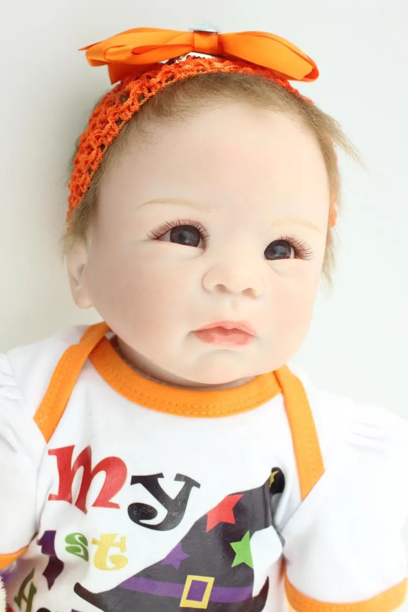 55 см силиконовая кукла-Реборн игрушка для девочек Реалистичная кукла-реборн