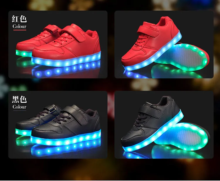 Размер 25-37 Дети led обувь для мальчиков девочек USB зарядное устройство Schoenen дети обувь Enfant светящиеся кроссовки с светильник подошва