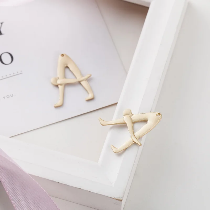 Серьги в форме букв аксессуары для изготовления ювелирных изделий Позолоченный