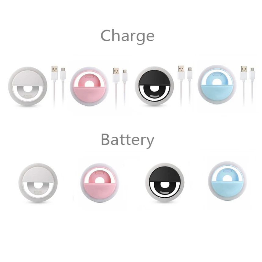 Fashion LED Photography Flash Light Up Selfie Luminous Lamp Night Phone Ring Camera Enhancing For iPhone 7 plus 6 6S Plus 5s 5C | Мобильные