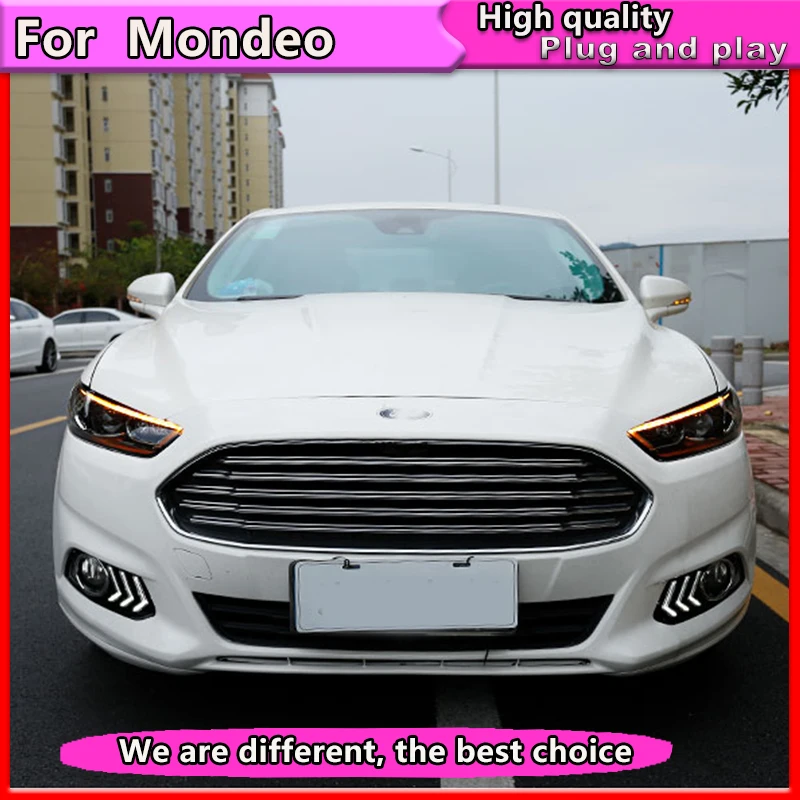 Автомобильный Стайлинг для Ford Mondeo 2013- светодиодный фонарь для нового Fusion Головной фонарь динамический сигнал поворота светодиодный DRL Bi-Xenon HID