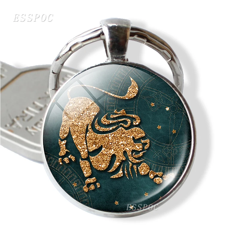 Кулон с созвездием 12 брелоков для ключей Созвездие держатель Leo Virgo Libra Scorpio Sagittarius