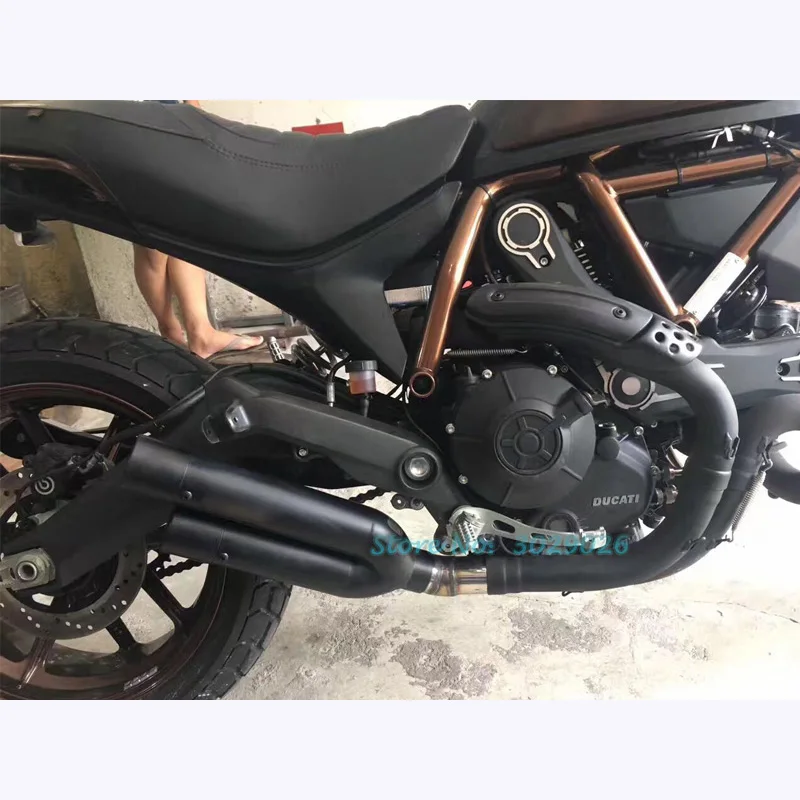 Слипоны для Ducati скремблер модифицированный глушитель выхлопа мотоцикла Escape набор со средним звеном соединитель трубы лазерная маркировка