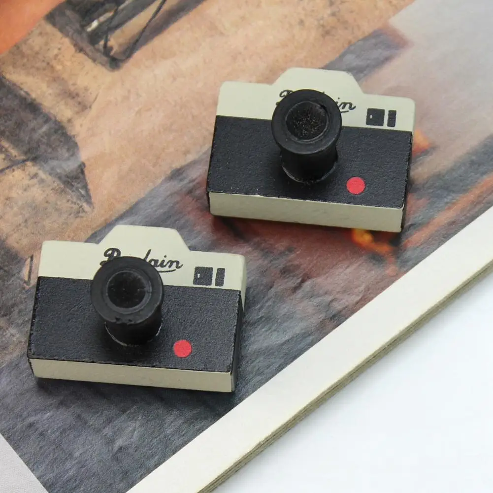 Новинка 2 шт. винтажный стиль Корейская серая камера деревянный резиновый штамп