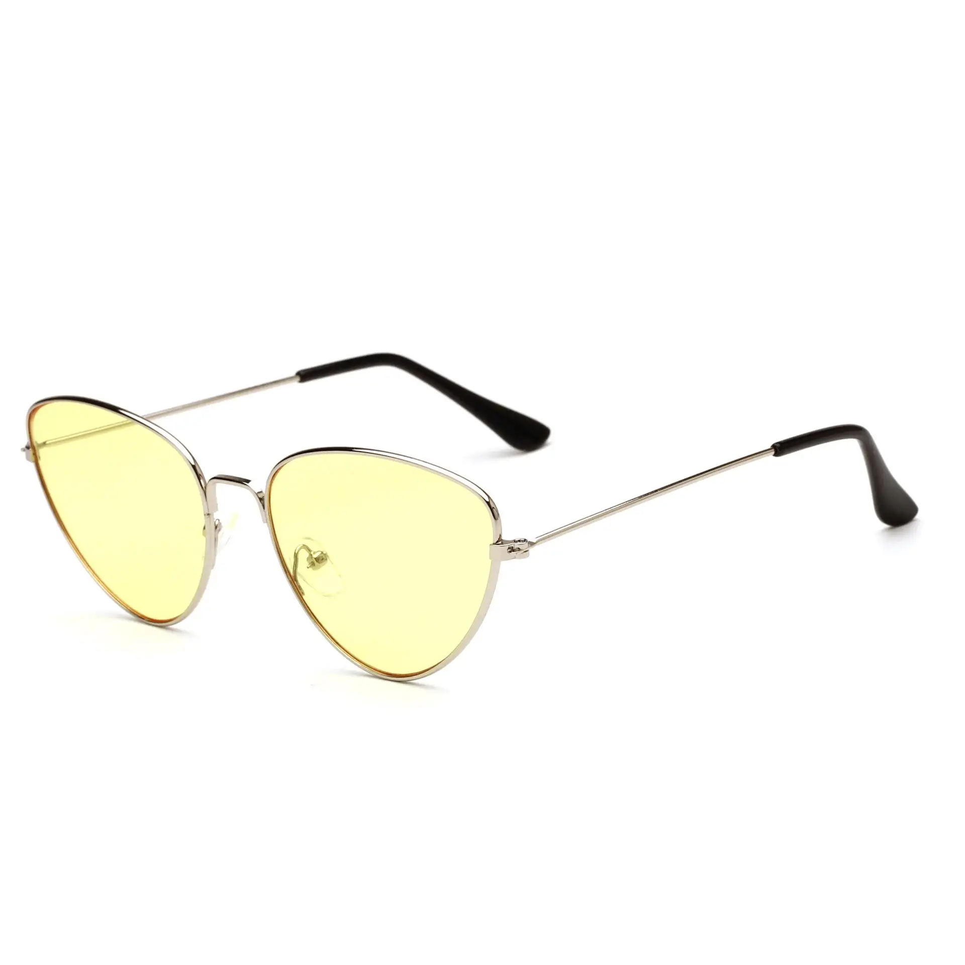 Мужские Женские металлические солнцезащитные очки кошачий глаз | Аксессуары для