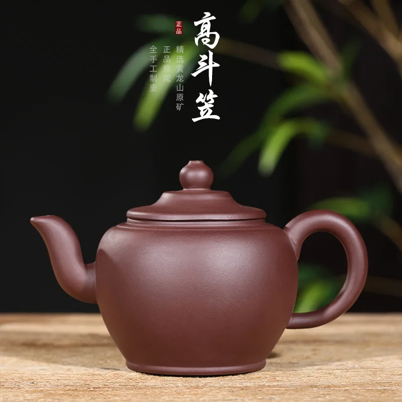 Песочный чайник раздеваемый Рудный фиолетовый грязевой высокий головной убор