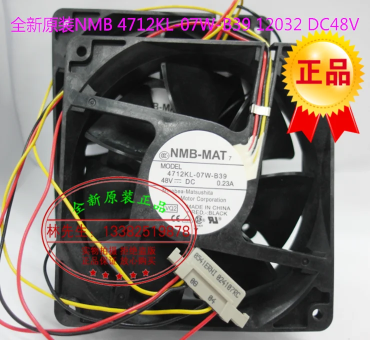 

Новый NMB-MAT NMB 4712KL-07W-B39 12032 DC48V частоты Вентилятор охлаждения