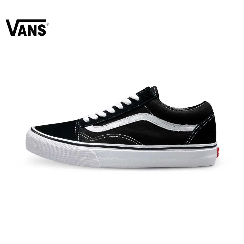 Оригинальные Vans Old Skool низкие классические унисекс Мужские и WOWEN'S обувь для