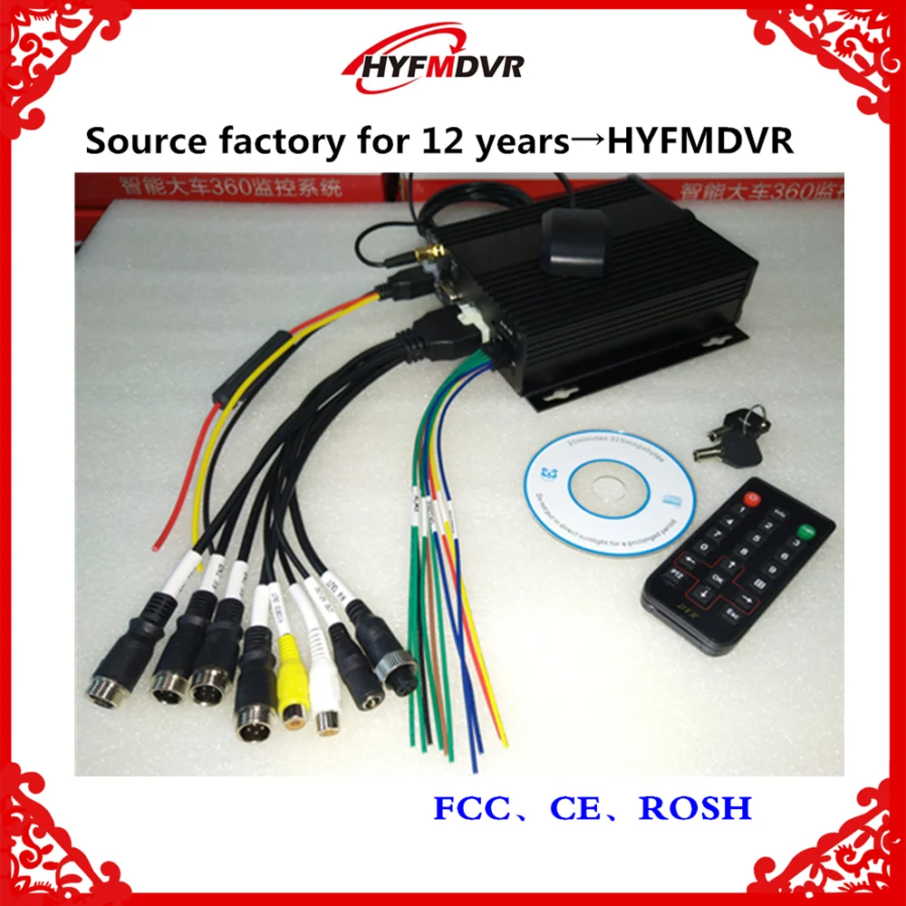 AHD 1080P GPS позиционирование Автомобильный dvr 4 канальный двойной SD карты