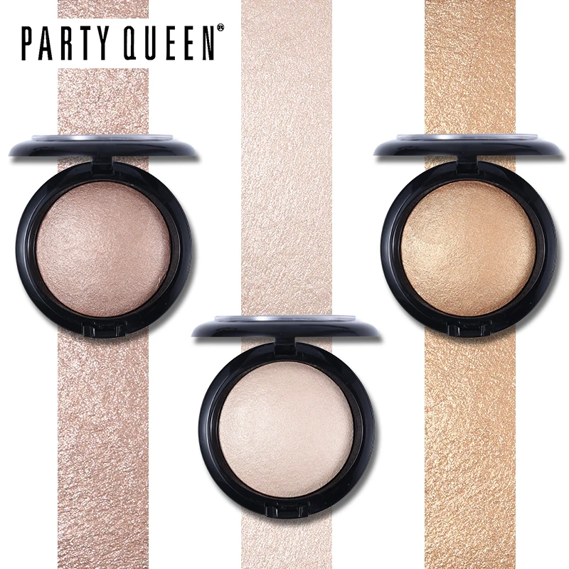 Вечерние запеченные хайлайтер Queen Cheek для макияжа осветитель блестящий порошок