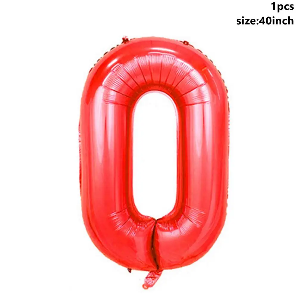 Red Balloons Taoup золото 40 дюймовая железная цепь шары-цифры балоны Количество шариков Аксессуары фольги Воздушные шары цифры Свадьба День Рождения Декор DIY - Цвет: Red Balloons