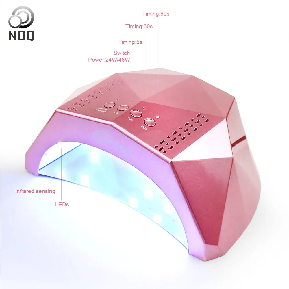NOQ УФ светодиодный светильник для ногтей Rain bow6 сушка ногтей ледяная лампа для маникюра 48 Вт лак для ногтей отверждения полировщик машина