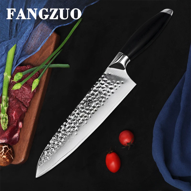 FANGZUO 3 слойный нож из нержавеющей стали 440C 8 дюймов Профессиональный японский