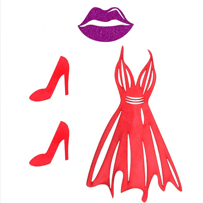 1 комплект торт топ флаги юбка высокий каблук красные губы кекс топы для невесты