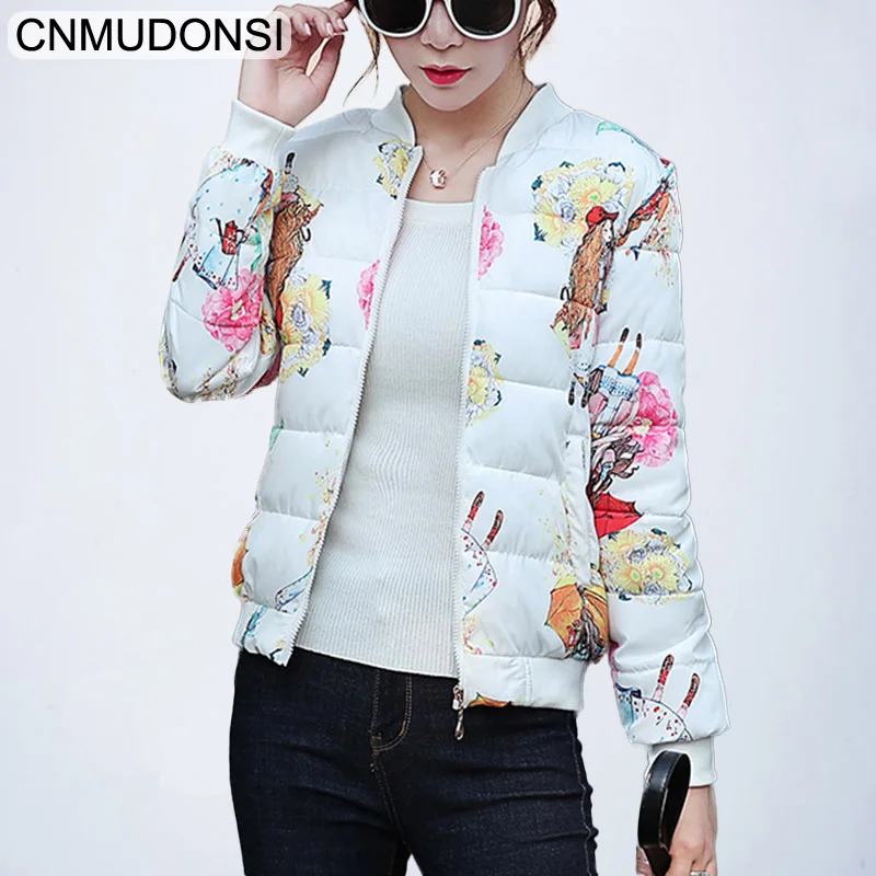 CNMUDONSI Winter Jacket women 2018 autumn fashion Outerwear Womens Parkas Coat Short Female Slim Cotton padded basic tops | Женская