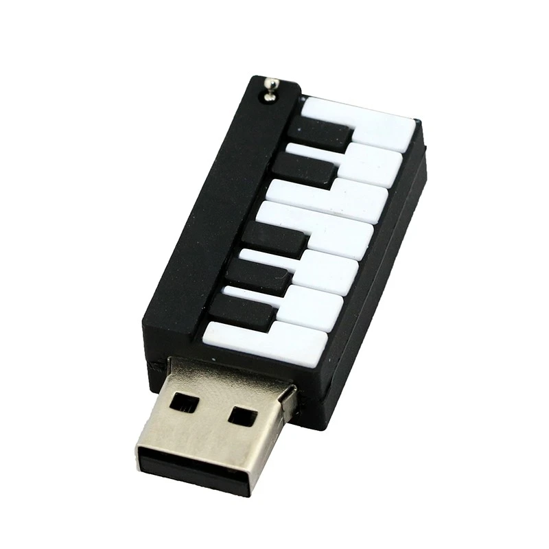 USB-флеш-накопитель с цепочкой 8 ГБ 16 32 64 128 силиконовое пианино 256 | Компьютеры и