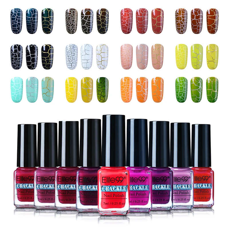 Elite99 7 мл бусины кракле лак для ногтей волшебное трещины красочный Нейл-арт Лаки