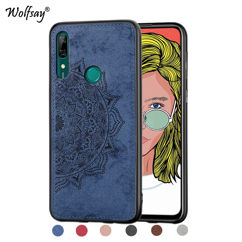 

Чехол-накладка для Huawei Y9 Prime 2019, из ТПУ, с тканевой текстурой, жесткий, 2019