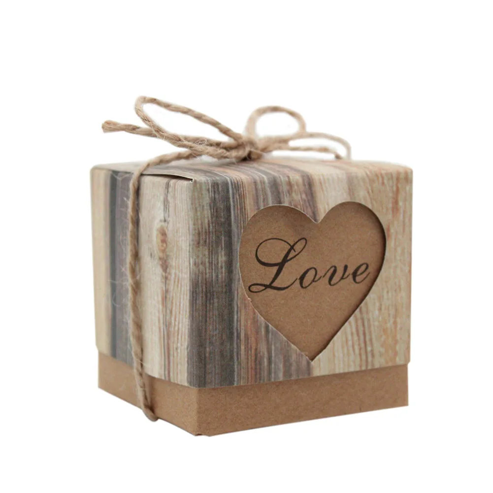 50 шт. свадебный подарок коробки для конфет крафт бумага юбилей день рождения