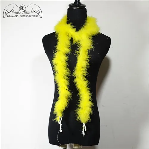 yellow Красивые 2 м 15-17 г перья боа марабу турок перо боа/вечернее платье/одежда/шаль/Аксессуары для косплея различные цвета - Цвет: yellow