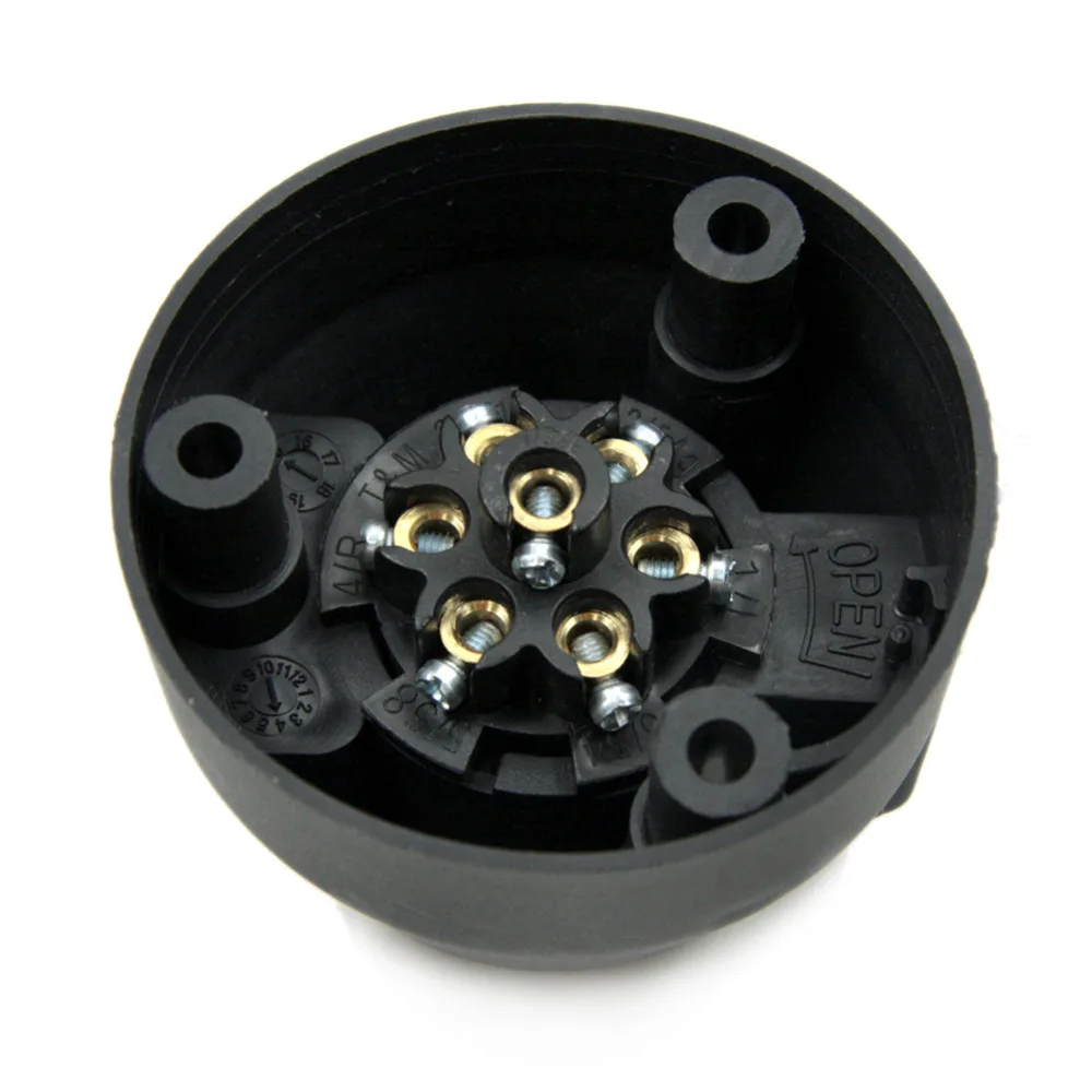 TIROL 7 контактная розетка прицепа черные матовые материалы полюсная 12 В буксирная