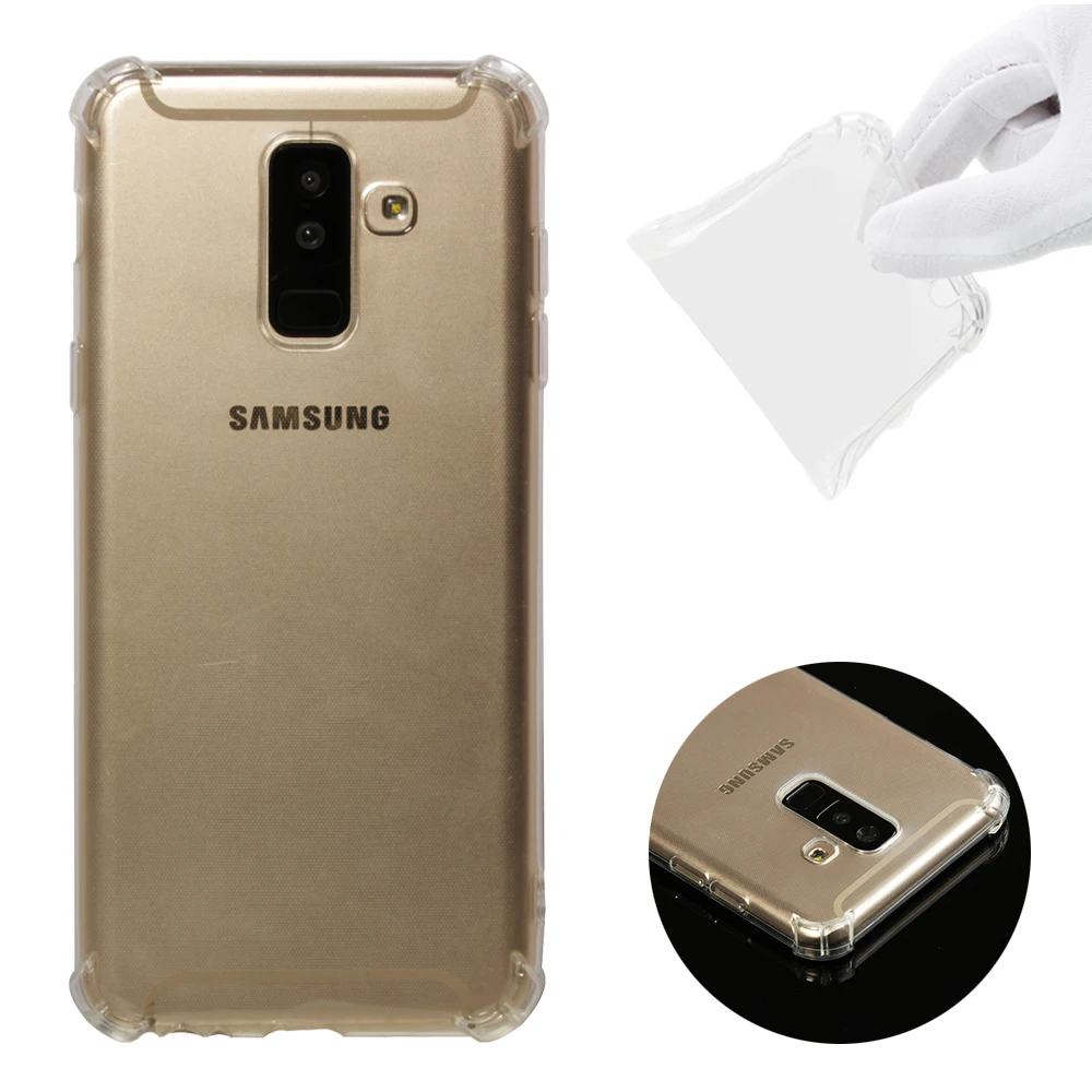 For Samsung Galaxy A6 Plus 2018 Case Clear Transparent TPU Silicone Shockproof Phone for Back Cover | Мобильные телефоны и