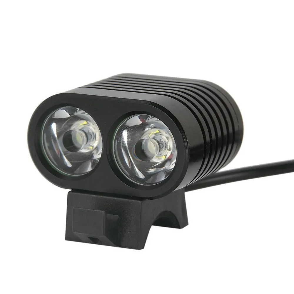 Велосипедный светильник 2x CREE XML L2 светодиодный передний велосипедный фонарь 3000 люмен Мини велосипедный светильник налобный фонарь+ Аккумулятор 6000 мАч
