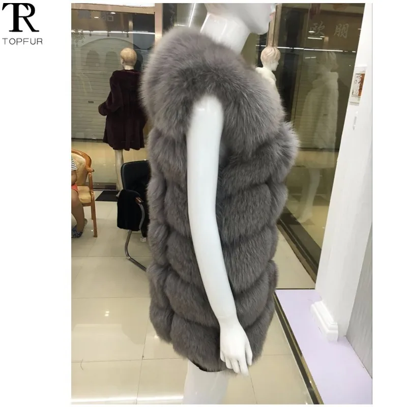 Жилет из натурального меха лисы цельный жилет натуральной кожи оптовая продажа