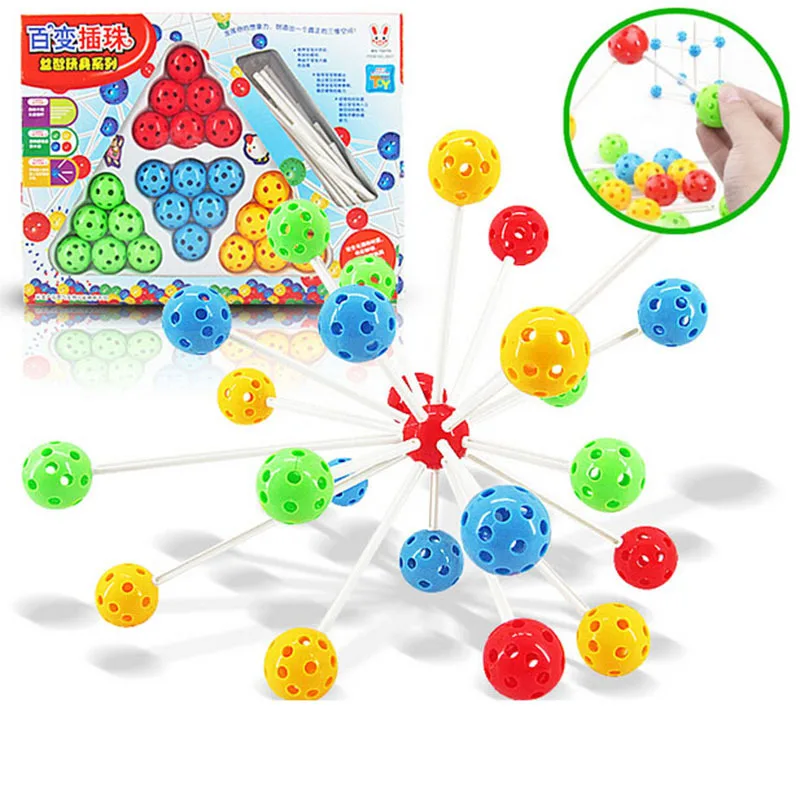 New DIY Variety Inserted Beads Block Building Blocks ABS Kids Educational Toys Plug Bead Toy 24Pcs Magical XWJ-178 | Игрушки и хобби