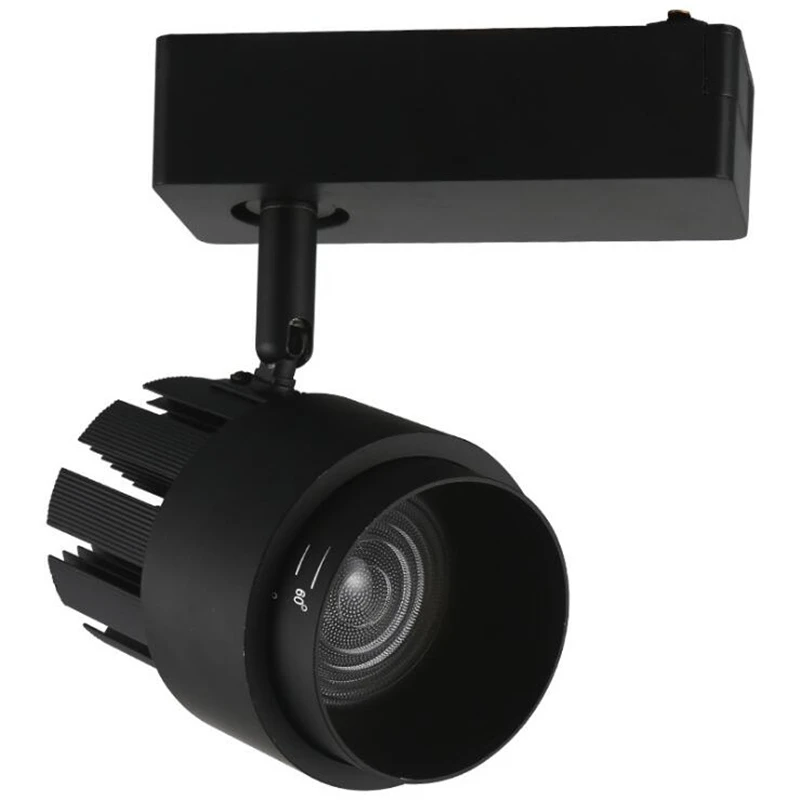 Светодиодный Трековый светильник с регулируемым фокусом направляющие точечные