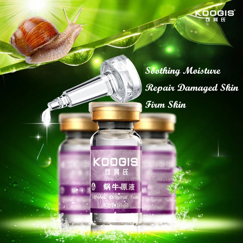 

Koogis Comprehensive Care Plant Essence Hyaluronic Acid+Snail Serum Skin Face Care Acne Pimples Treatment Facial