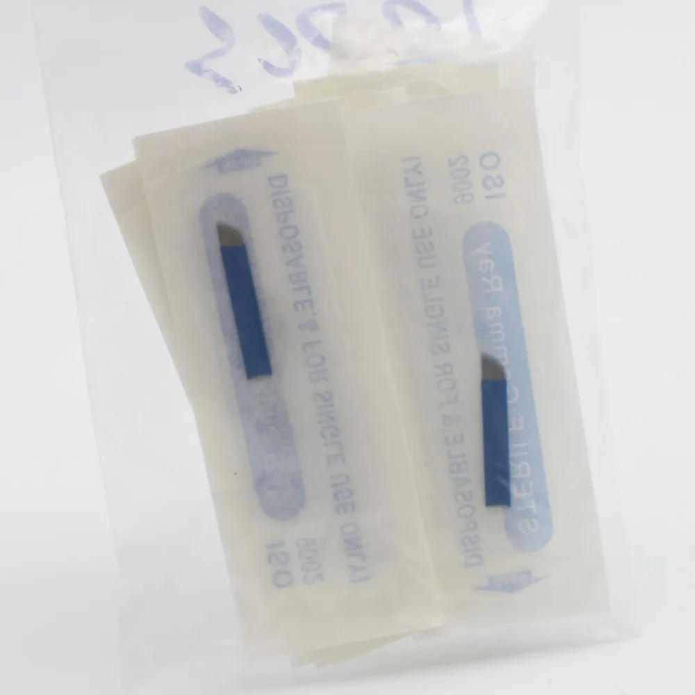 100 шт. 17 контактный Перманентный макияж для бровей лезвия татуировки ручная игла