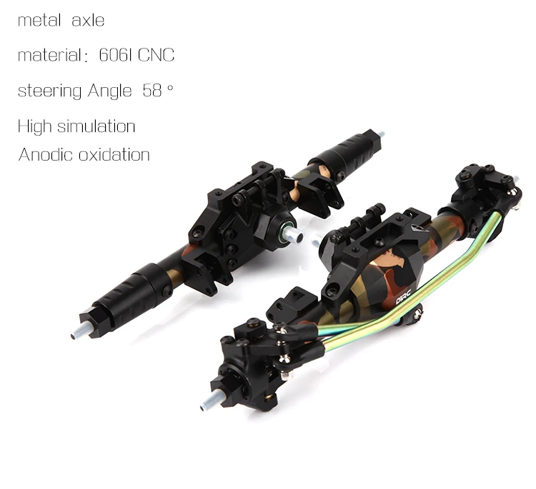 D1RC оригинальный камуфляж металлический передний и задний мост для RC Гусеничный
