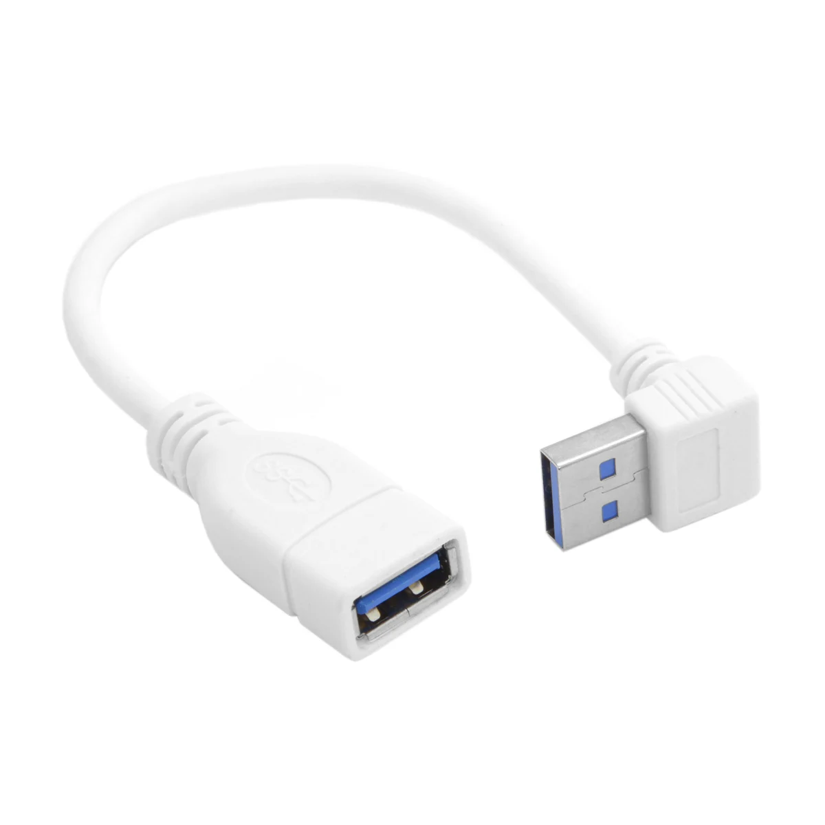 Zihan вверх под прямым углом 90 градусов USB 3,0 мужчина к женскому удлинительному кабелю белый 30 см
