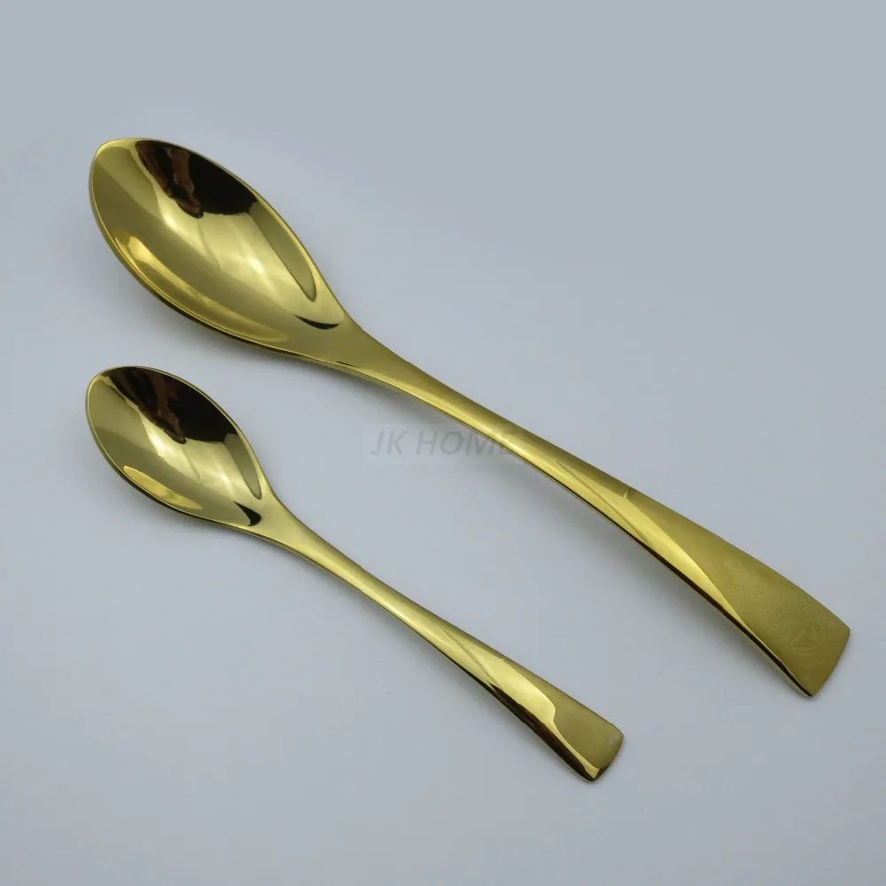 4 Pcs/Set Gold Cutlery Set Stainless Steel Silverware Western Food Tableware Fork Steak Knife TeaSpoon Dinnerware | Дом и сад