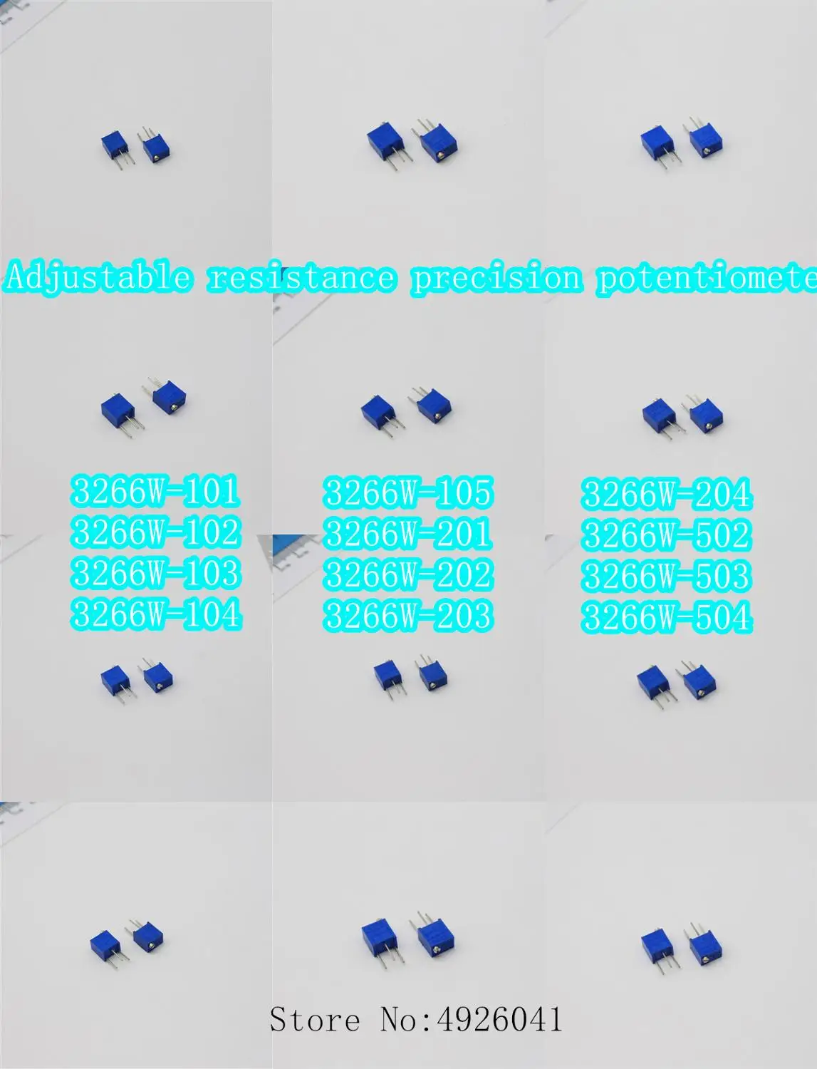 20 шт. Регулируемое сопротивление прецизионный потенциометр переключатель 3006P 101