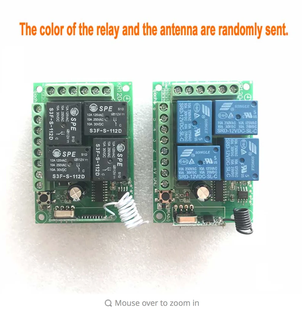 433 МГц Универсальный Беспроводной дистанционного Управление переключатель DC12V 4CH