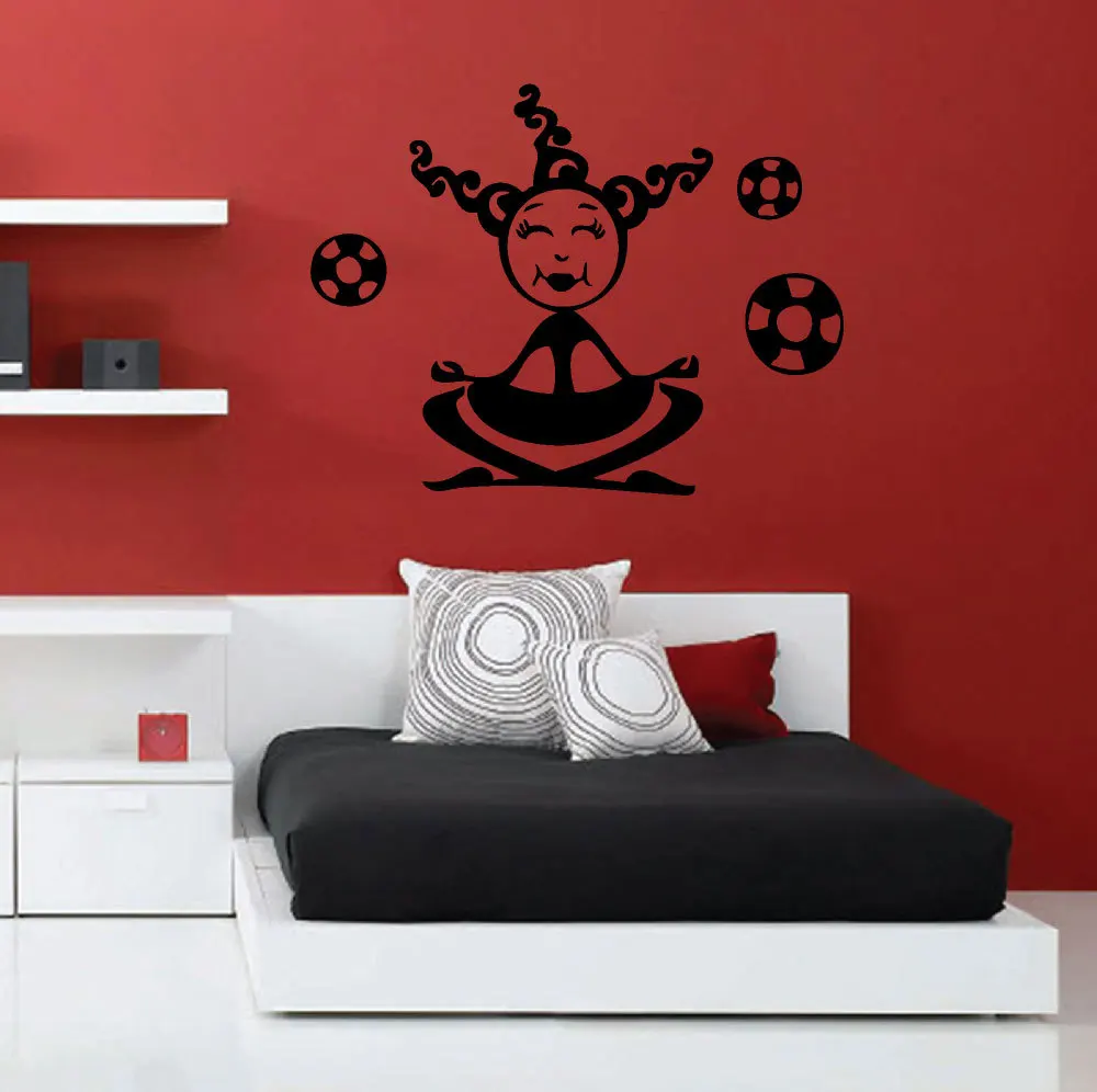 Настенная Наклейка для медитации с узором в виде позы лотоса современные
